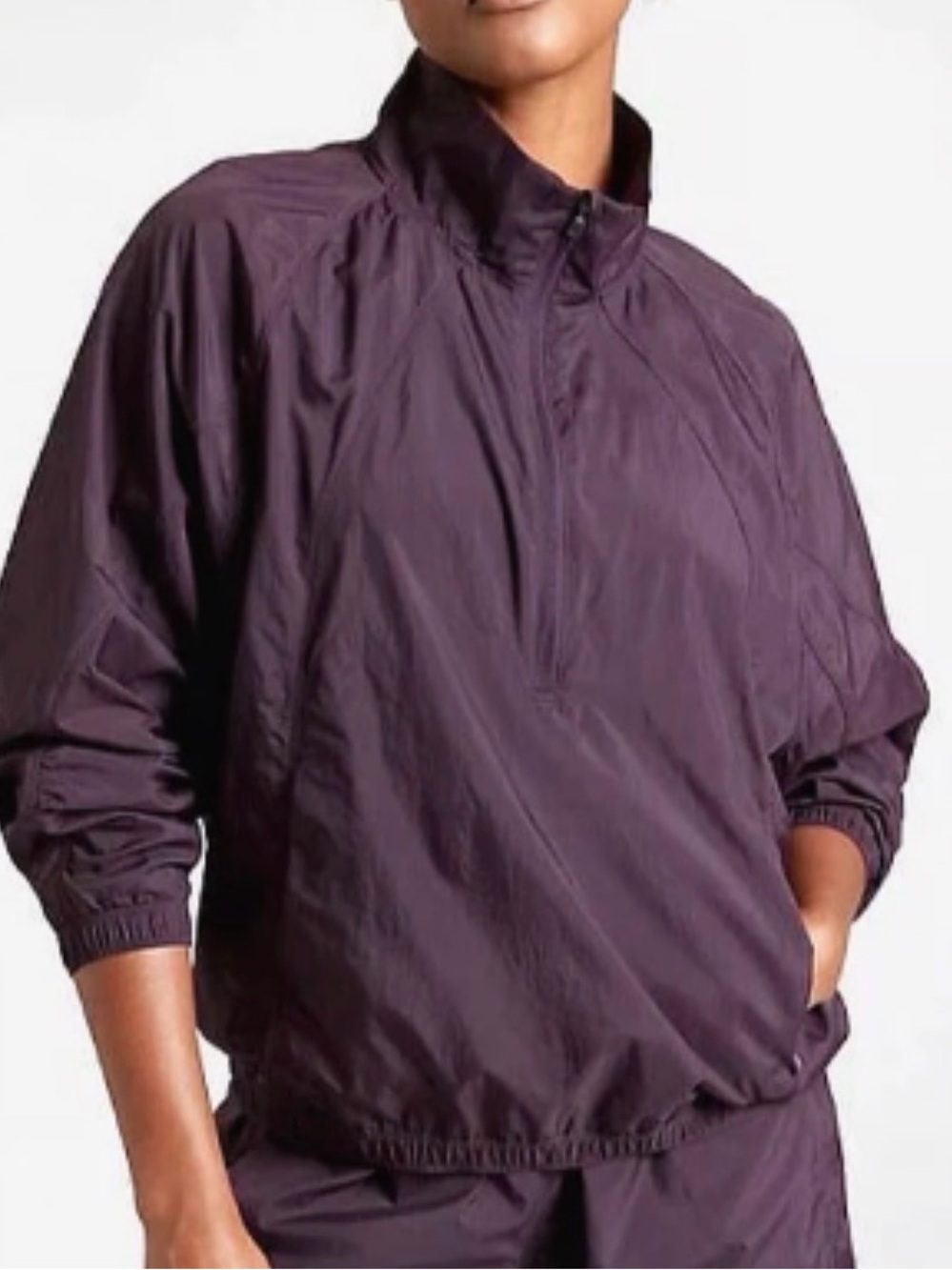 Athleta Plum Lightweight Pullover Jacket